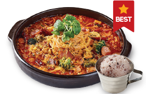 부대찌개 오일 파스타